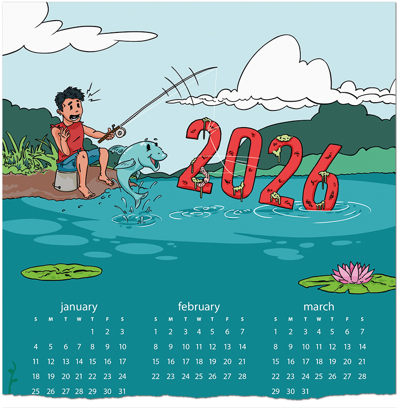 Surprise Catch Calendar Card C3301U-AA